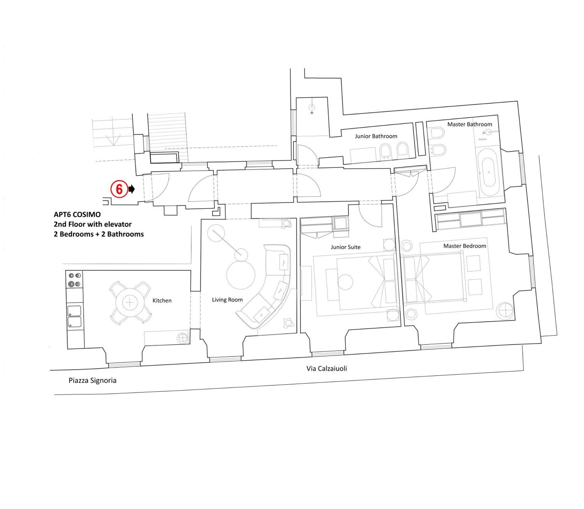 Apartments Florence - Palazzo Signoria Luxury Apartments 6 Leilighet