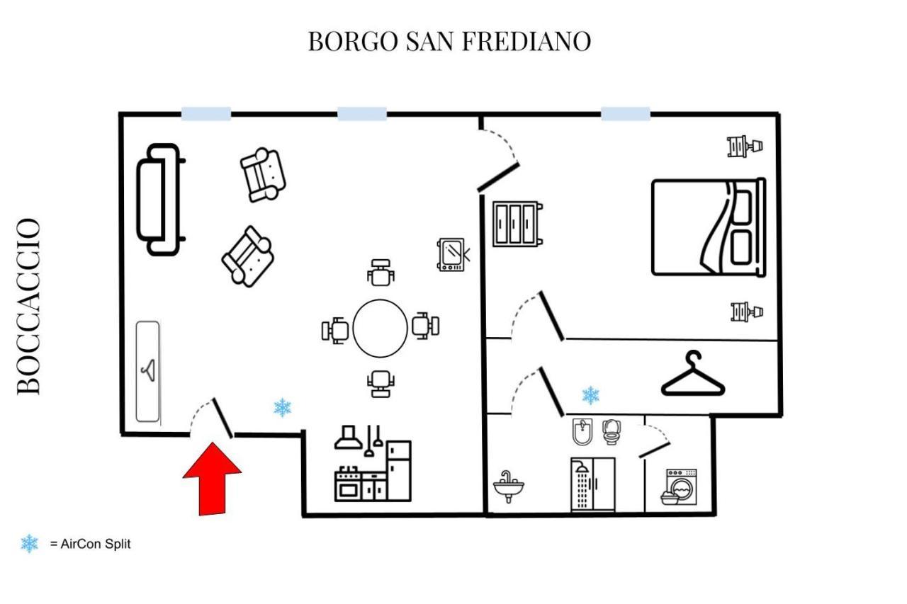 Boccaccio Elegant In Oltrarno Leilighet *